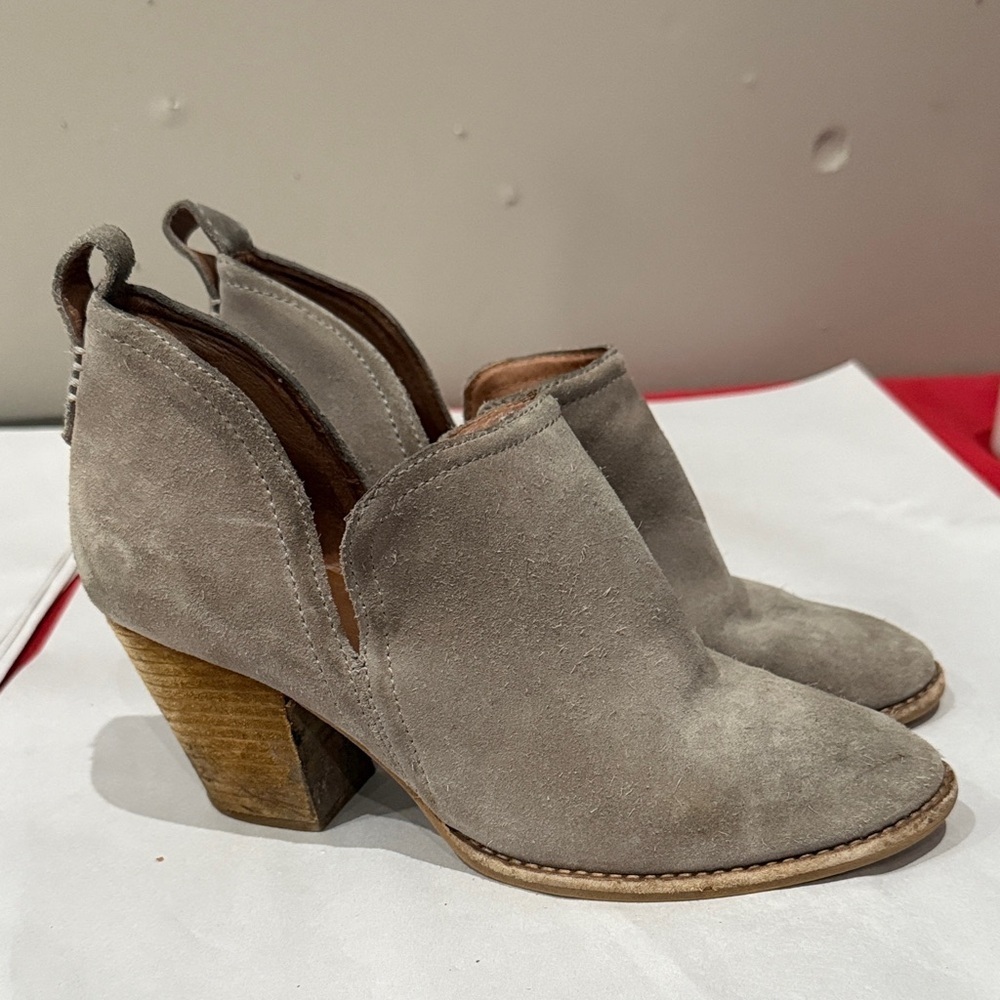 Jeffrey Campbell Taupe Suede Ankle Booties